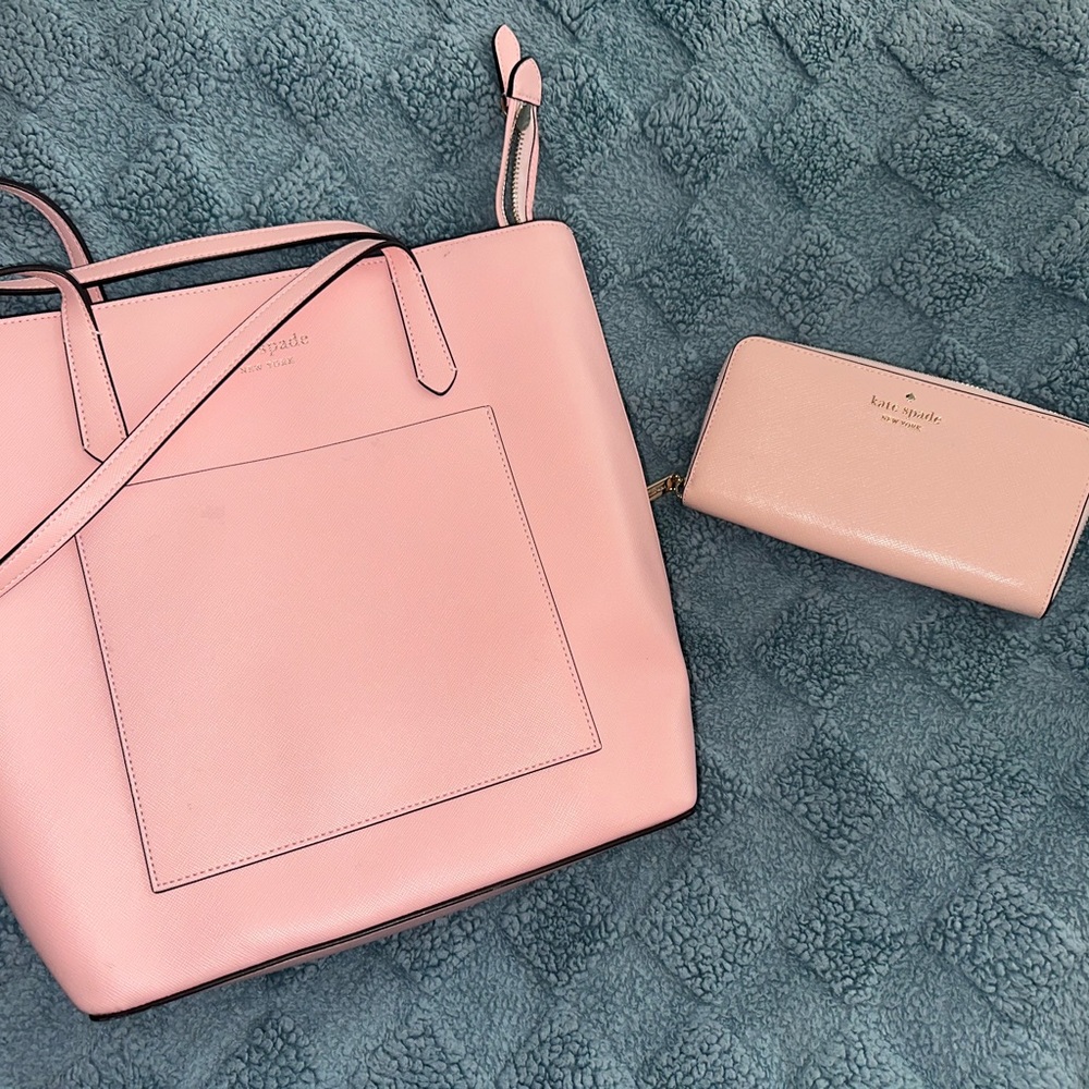Kate Spade Pink Tote Geometric Design